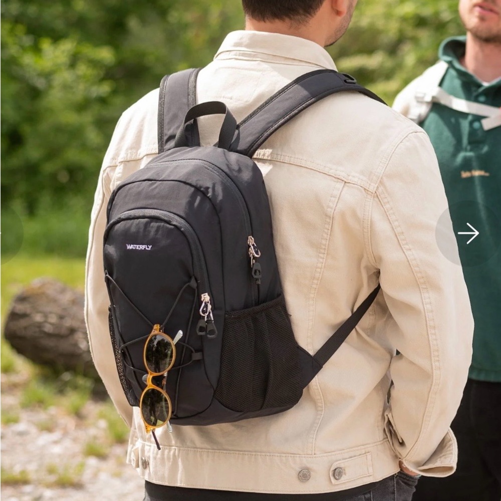 Waterfly 12L Lightweight Hiking Backpack Daypack Travel School Bag Black - Picture 14 of 14